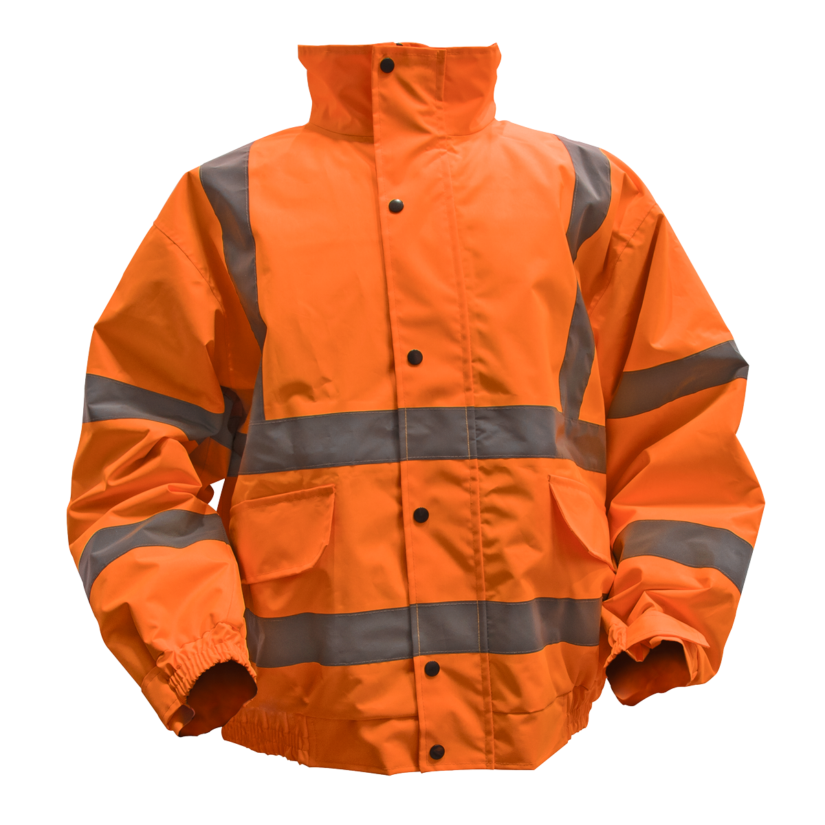 Sealey Hi-Vis Orange Jacket with Quilted Lining & Elasticated Waist - Large