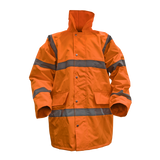 Sealey Hi-Vis Orange Motorway Jacket with Quilted Lining - Large
