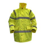 Sealey Hi-Vis Yellow Motorway Jacket with Quilted Lining - X-Large