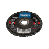 Draper Tools Zirconium Oxide Flap Disc, 100 x 16mm, 80 Grit