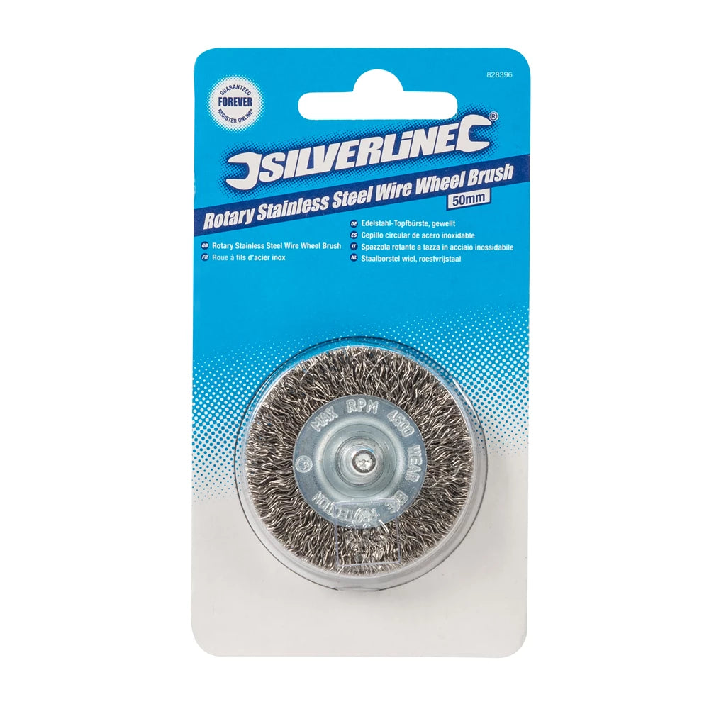 Silverline Rotary Stainless Steel Wire Wheel Brush