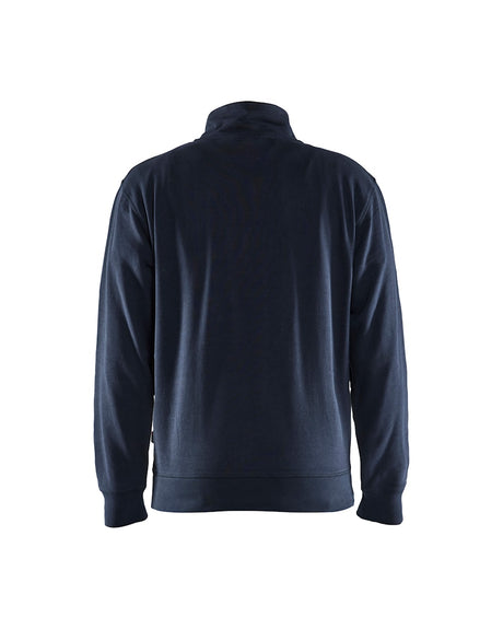 Blaklader Half-Zip 2-Tone Sweatshirt 3353 - Dark Navy Blue/Hi-Vis Yellow