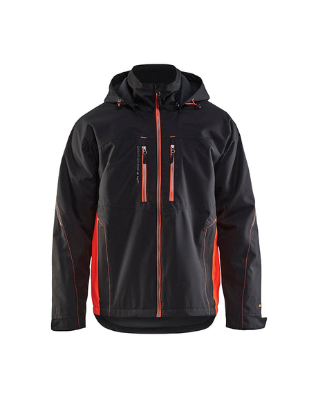 Blaklader Lightweight Lined Functional Jacket 4890 #colour_black-red-hi-vis