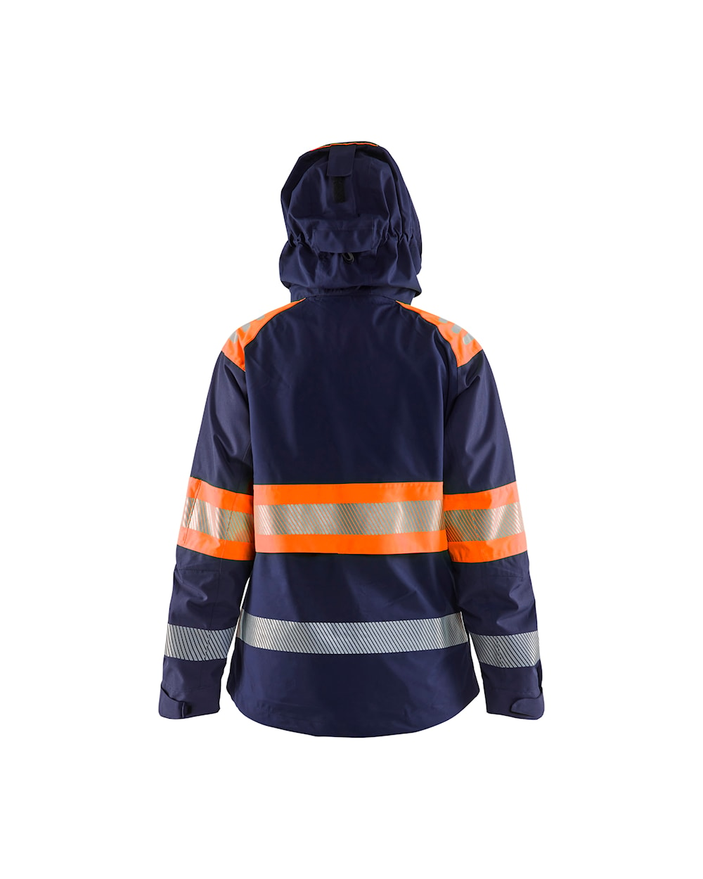 Blaklader Women's Shell Jacket Hi-Vis 4430 #colour_navy-blue-orange