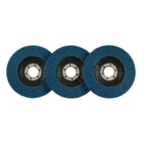 Draper Tools Zirconium Oxide Flap Discs, 115 x 22.23mm, 60 Grit (Pack Of 10)