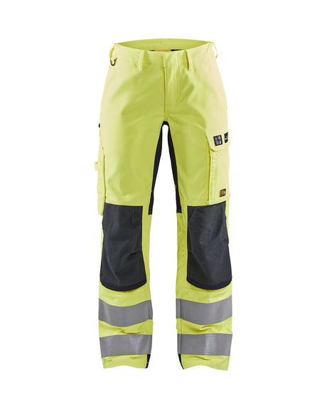 Blaklader Trousers Multinorm Inherent with Stretch Women 7191 #colour_hi-vis-yellow-navy-blue