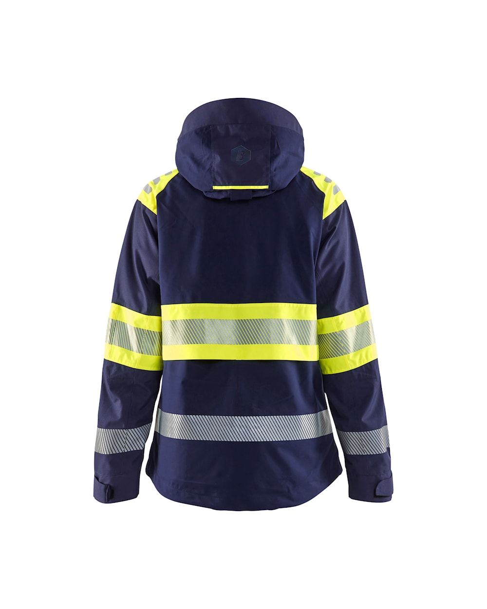 Blaklader Women's Shell Jacket Hi-Vis 4430 #colour_navy-blue-hi-vis-yellow