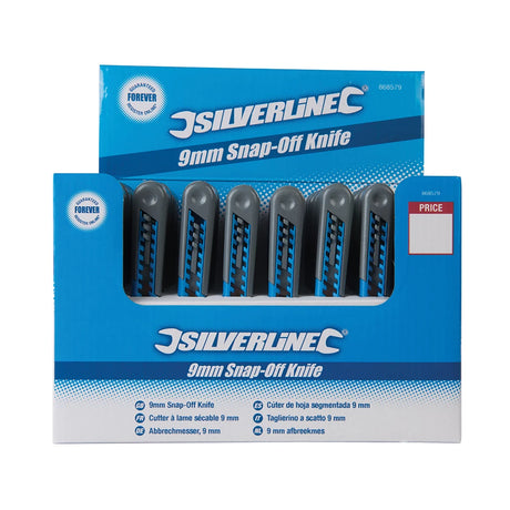 Silverline 9mm Snap-Off Knife Display Box 48Pce