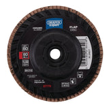 Draper Tools Draper Expert Ceramic Flap Disc, 115mm, M14, 80 Grit