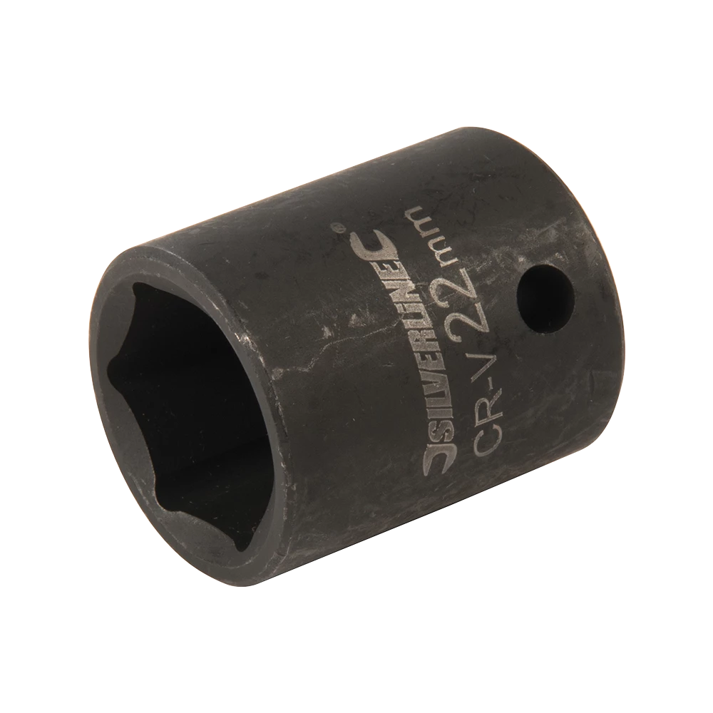 Silverline Impact Socket 1/2" Drive 6Pt Metric