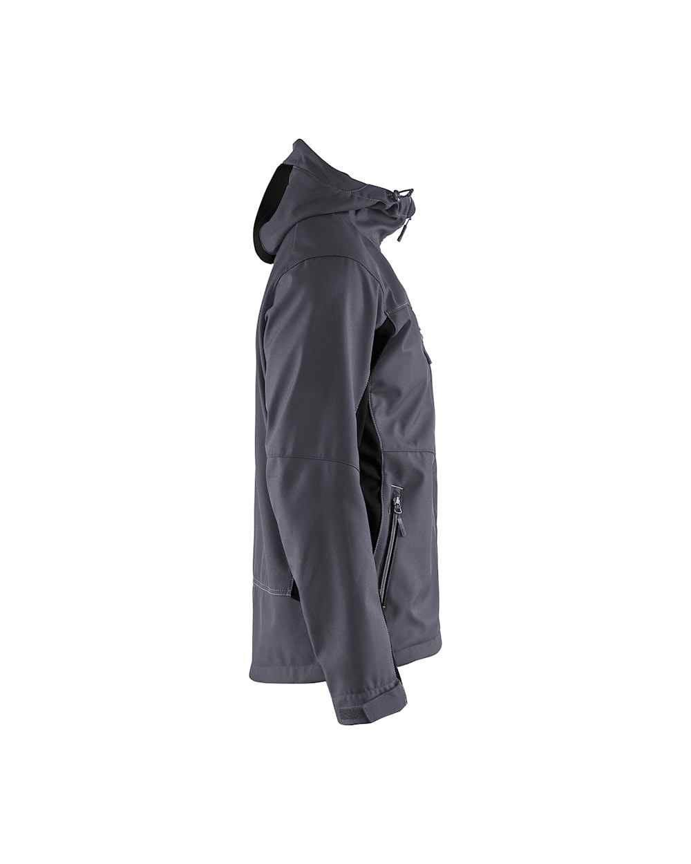 Blaklader Softshell Jacket with Hood 4753 #colour_mid-grey-black