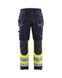 Blaklader Multinorm Inherent Trousers 1489 #colour_navy-blue-hi-vis-yellow