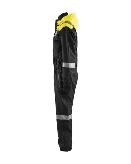 Blaklader Shell Coverall 6786 #colour_black-hi-vis-yellow