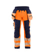 Blaklader Softshell Hi-Vis Trousers 1820 #colour_orange-navy-blue