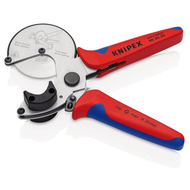 Draper Tools KNIPEX 90 25 25 Pipe Cutter For Composite And Plastic Pipes With Multi-Component Grips 210mm