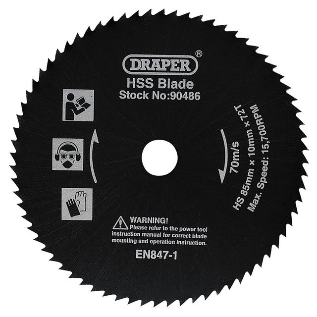 Draper Tools HSS Saw Blade, 85mm