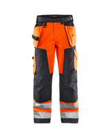 Blaklader Hi-Vis Craftsman Trousers 1568 - Hi-Vis Orange/Mid Grey