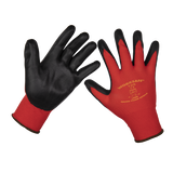 Sealey Flexi Grip Nitrile Palm Gloves (Large) - Pack of 12 Pairs