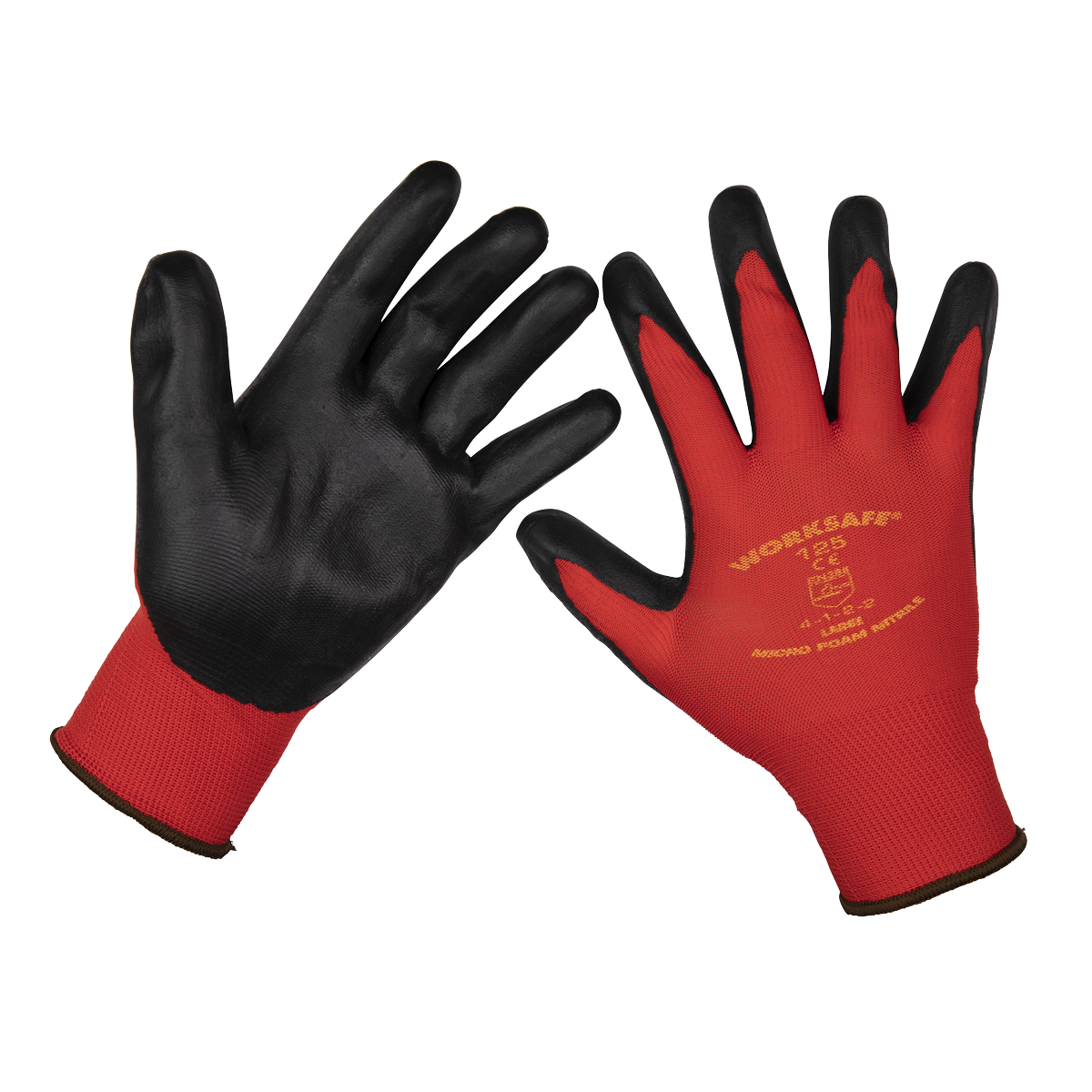 Sealey Flexi Grip Nitrile Palm Gloves (Large) - Pack of 120 Pairs