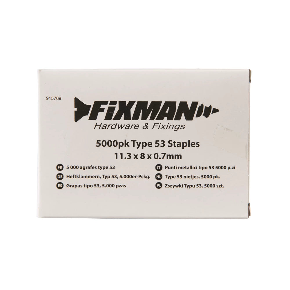 Fixman Type 53 Staples 5000Pk