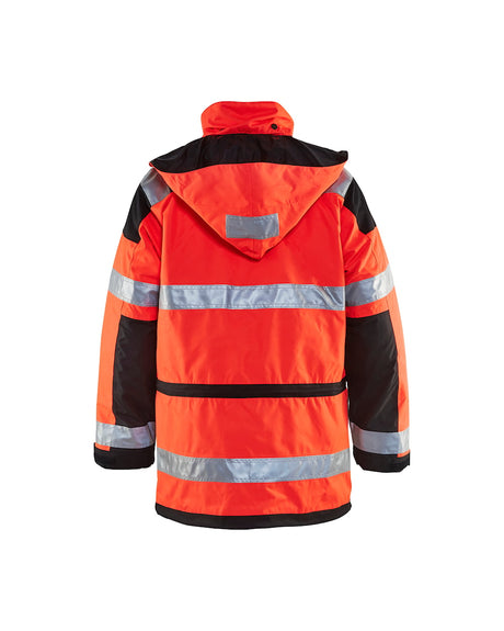 Blaklader Parka Hi-Vis 4426 #colour_red-hi-vis-black