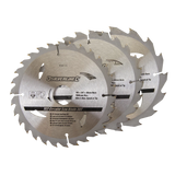 Silverline TCT Circular Saw Blades 16, 24, 30T 3Pk