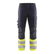 Blaklader Trousers Multinorm Inherent with Stretch 1787 #colour_navy-blue-hi-vis-yellow
