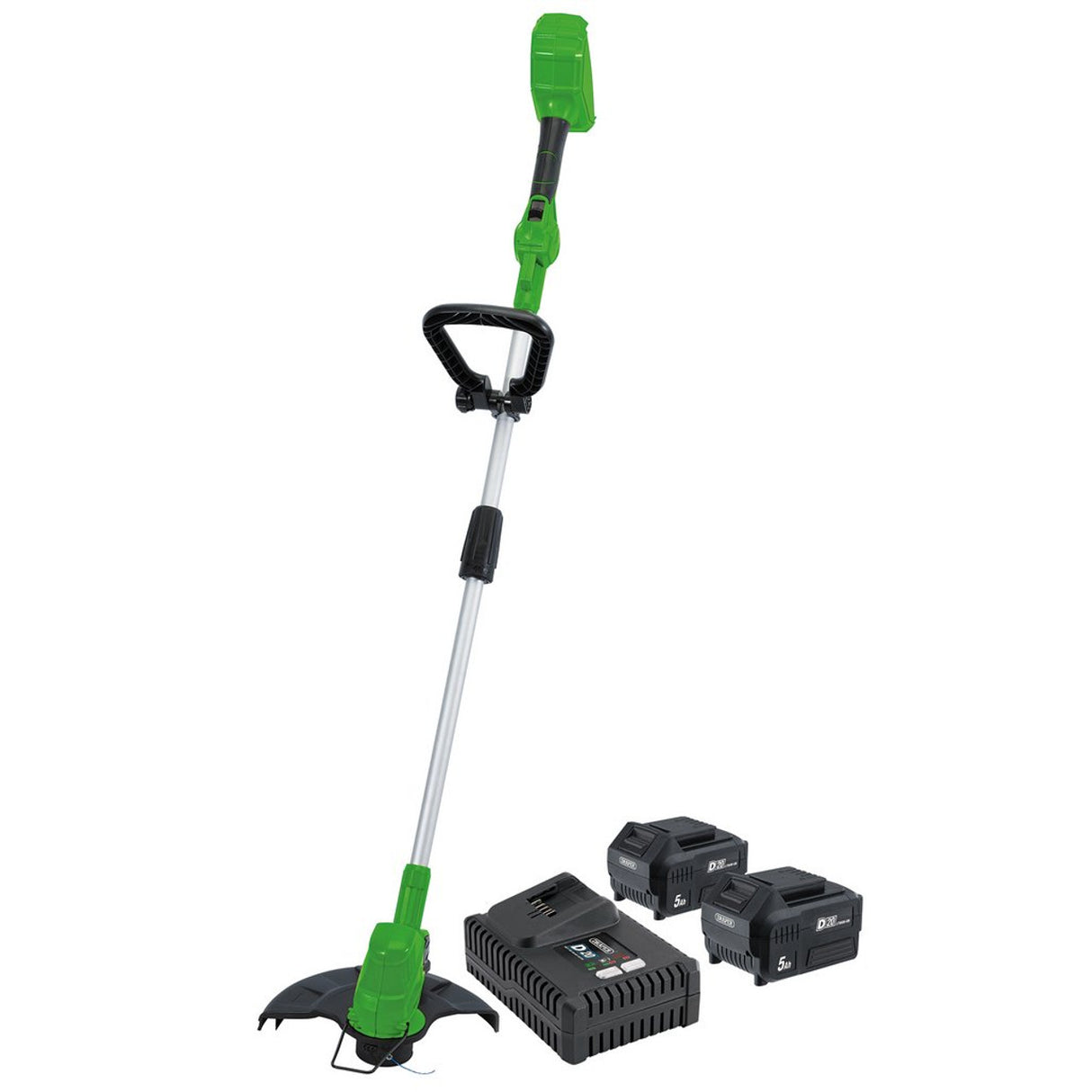 Draper Tools D20 40V Grass Trimmer Kit, 2 x 5.0Ah Battery, 1 x Fast Charger