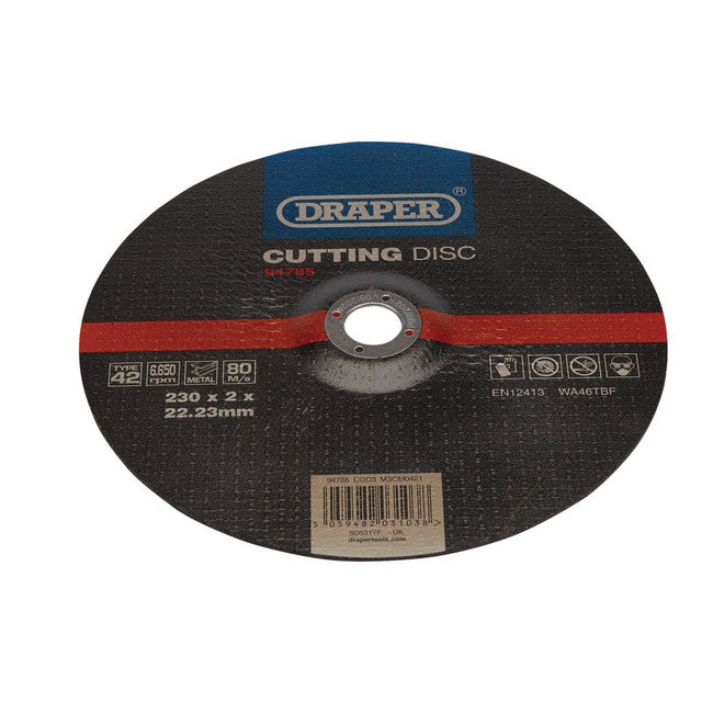 Draper Tools Dpc Metal Cutting Disc, 230 x 2 x 22.23mm