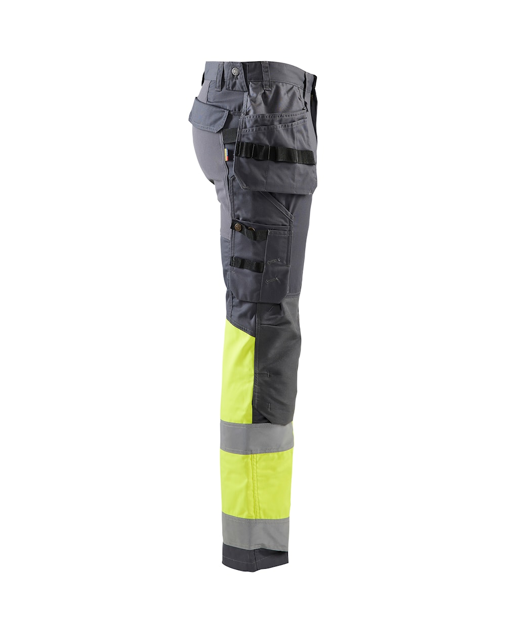 Blaklader Hi-Vis Trousers with Stretch 1558 - Mid Grey/Hi-Vis Yellow