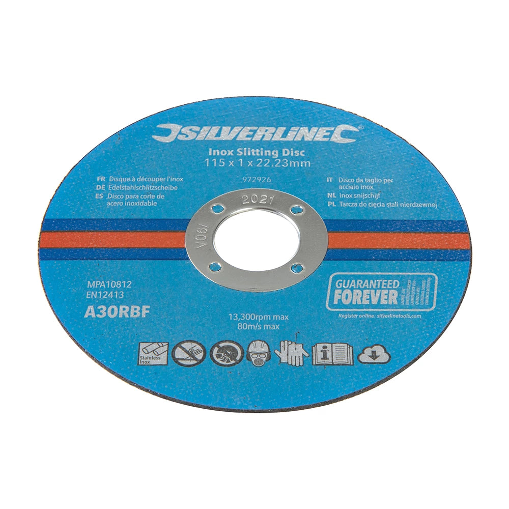 Silverline Inox Slitting Discs 10Pk