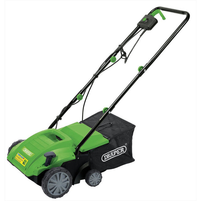 Draper Tools 230V 2-In-1 Lawn Aerator And Scarifier, 320mm, 1500W