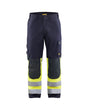 Blaklader Multinorm Inherent Trousers 1488 #colour_navy-blue-hi-vis-yellow