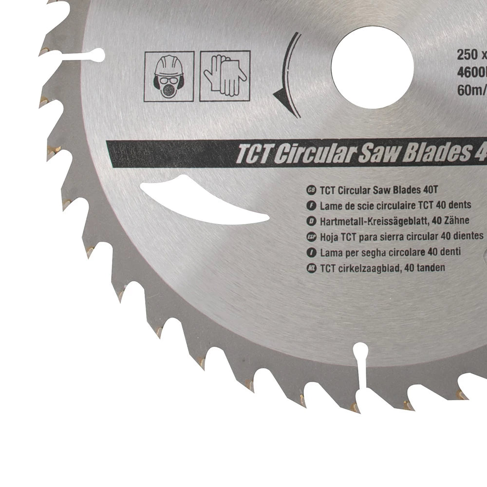 Silverline TCT Circular Saw Blades 40, 60T 2Pk