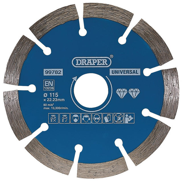 Draper Tools Segmented Diamond Blade, 115mm