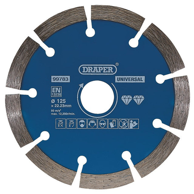 Draper Tools Segmented Diamond Blade, 125mm