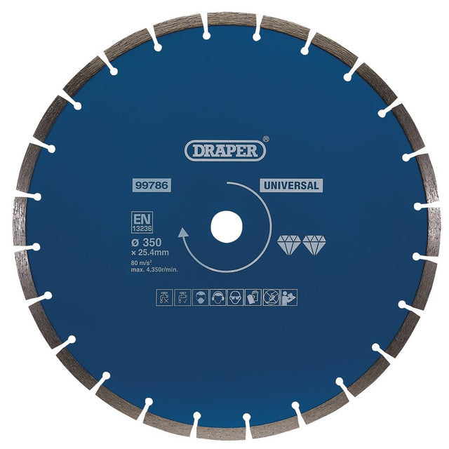 Draper Tools Segmented Diamond Blade, 350mm