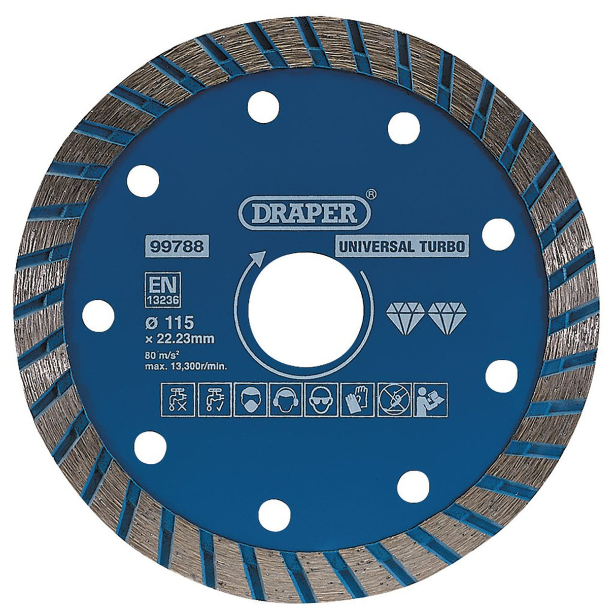 Draper Tools Turbo Diamond Blade, 115mm