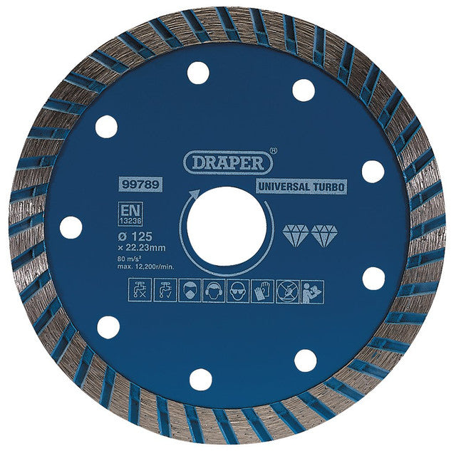 Draper Tools Turbo Diamond Blade, 125mm