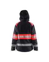 Blaklader Women's Shell Jacket Hi-Vis 4430 #colour_black-red-hi-vis