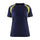 Blaklader Women's T-Shirt 3402 #colour_navy-blue-hi-vis-yellow