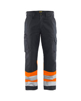 Blaklader Hi-Vis Trousers 1564 - Mid Grey/ Hi-Vis Orange