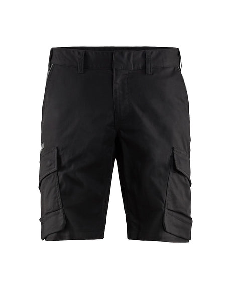 Blaklader Industry Shorts Stretch 1446 #colour_black-dark-grey