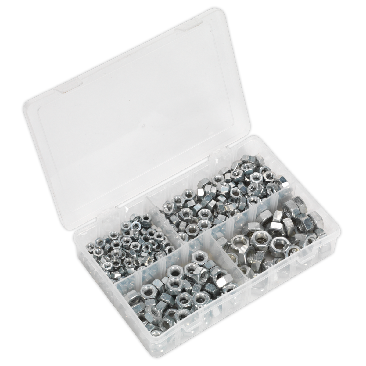 Sealey Steel Nut Assortment 320pc 1/4"-1/2"UNF