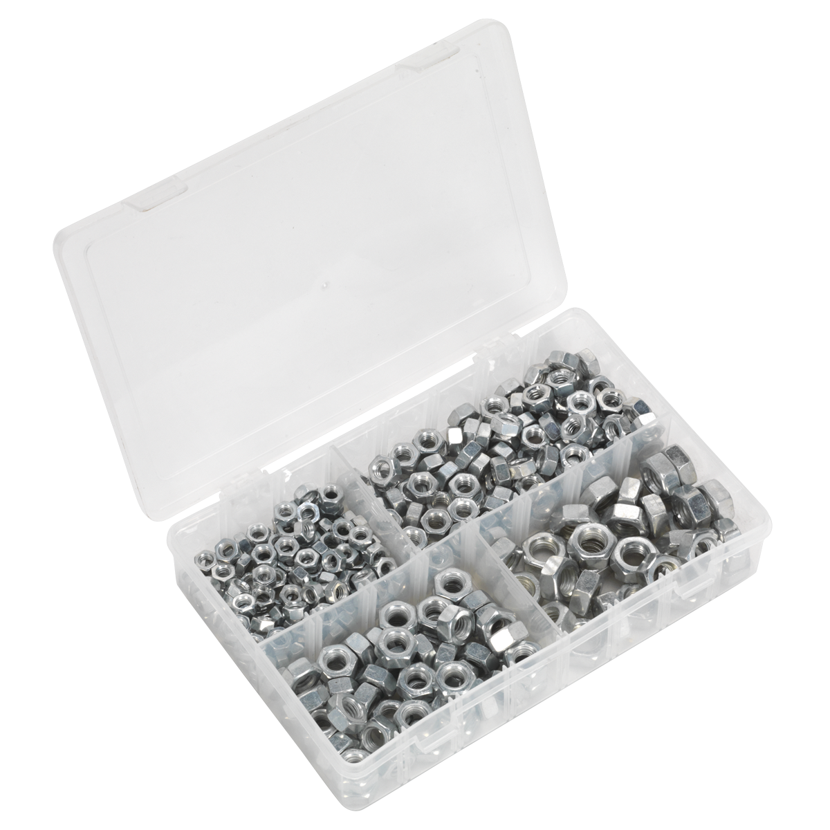 Sealey Steel Nut Assortment 320pc 1/4"-1/2"UNC