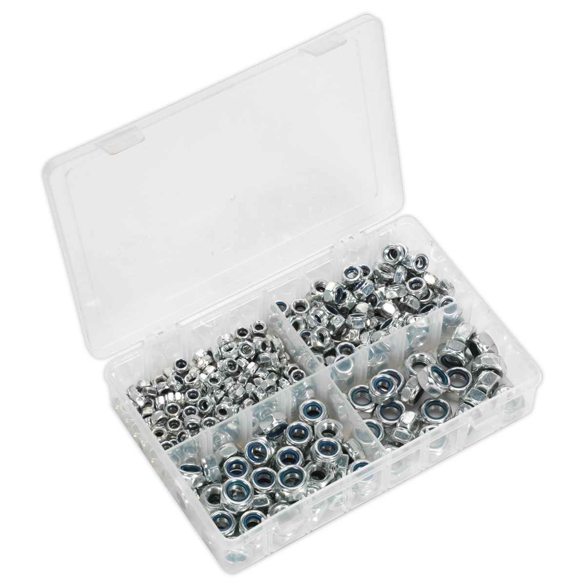 Sealey Nylon Locknut Assortment 300pc M6-M12 Metric