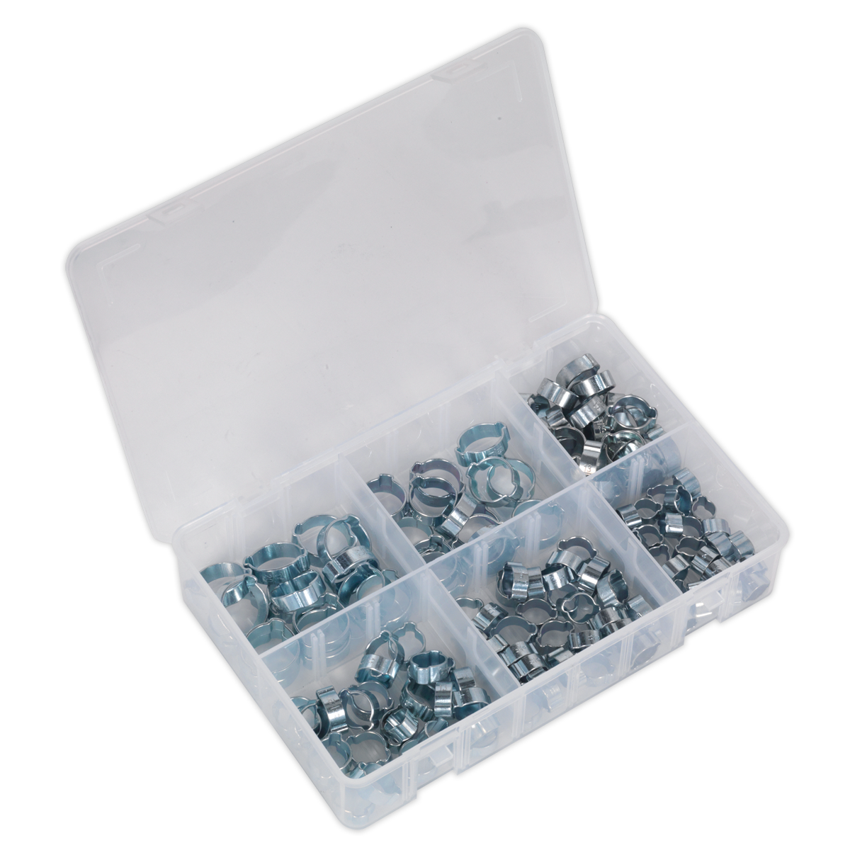 Sealey O-Clip Double Ear Assortment 140pc - Zinc Plated