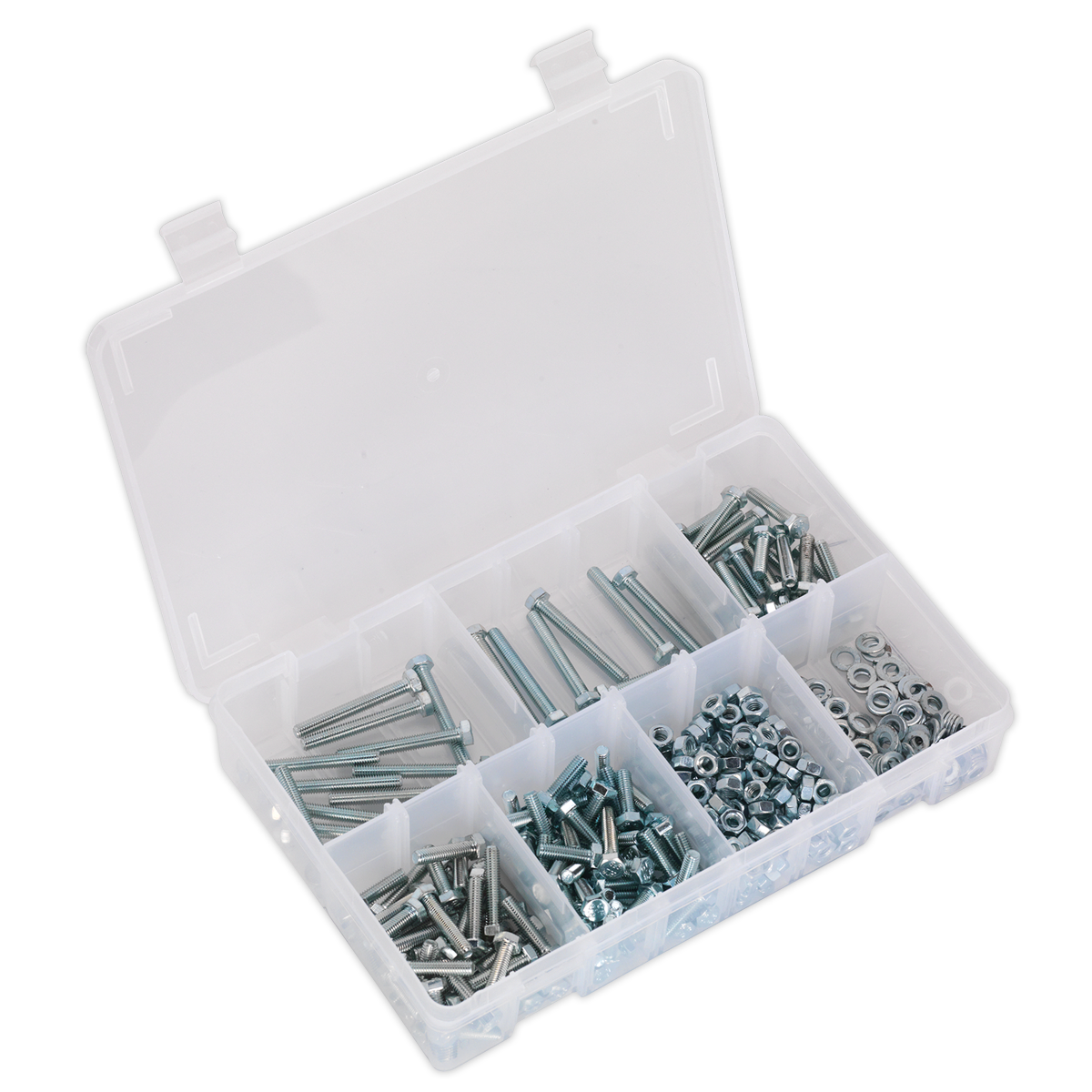 Sealey Setscrew, Nut & Washer Assortment 444pc High Tensile M5 Metric