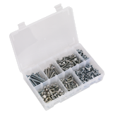 Sealey Setscrew, Nut & Washer Assortment 408pc High Tensile M6 Metric