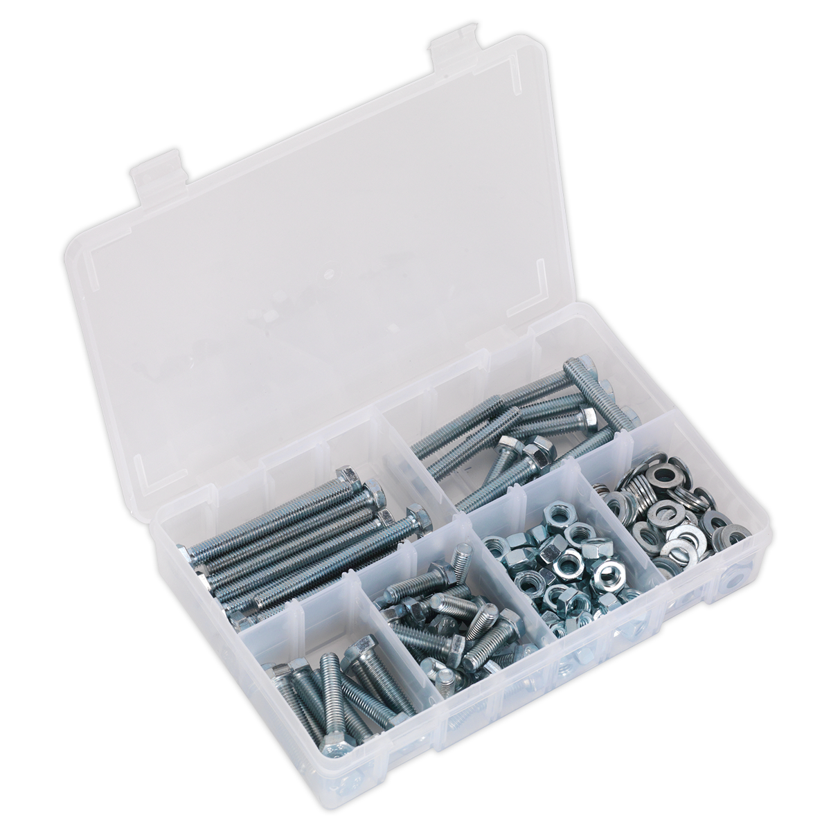 Sealey Setscrew, Nut & Washer Assortment 220pc High Tensile M8 Metric